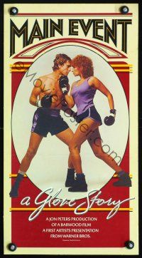 1k036 MAIN EVENT 12x22 special poster '79 Barbra Streisand boxing with Ryan O'Neal!