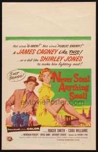 1k135 NEVER STEAL ANYTHING SMALL WC '59 art of tough James Cagney & sexy doll Shirley Jones!