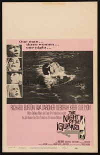 1k136 NIGHT OF THE IGUANA WC '64 Richard Burton, Ava Gardner, Sue Lyon, Deborah Kerr, John Huston