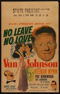 1k137 NO LEAVE NO LOVE WC '46 Van Johnson, Al Hirschfeld art of Xavier Cugat & Guy Lombardo!