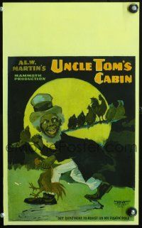 1k160 UNCLE TOM'S CABIN stage play WC 1898 art of Uncle Tom with chickens on his fishing pole!