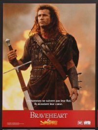 1k498 BRAVEHEART 10 French LCs '95 Mel Gibson as William Wallace, Sophie Marceau!