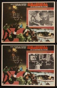 1k437 ROLLERBALL 7 Mexican LCs '75 James Caan in a future where war does not exist!