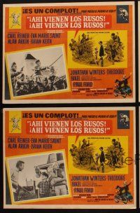 1k462 RUSSIANS ARE COMING 4 Mexican LCs '66 Carl Reiner, art of Russians vs Americans!