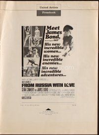 1k196 FROM RUSSIA WITH LOVE pressbook '64 Sean Connery is Ian Fleming's James Bond 007!