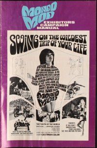 1k231 MONDO MOD pressbook '67 teen hippie mod youth surfing drugs documentary