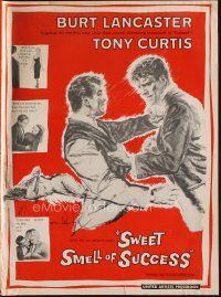 1k258 SWEET SMELL OF SUCCESS pressbook '57 Burt Lancaster as J.J. Hunsecker, Tony Curtis as Falco!