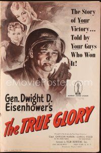1k265 TRUE GLORY pressbook '45 WWII documentary by General Dwight D. Eisenhower, Tomaso art!