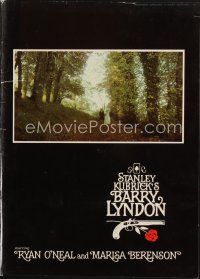 1k073 BARRY LYNDON promo brochure '75 Stanley Kubrick, Ryan O'Neal, designed by Bill Gold!