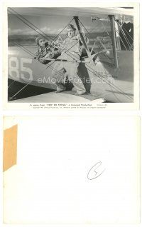 1m332 KEEP 'EM FLYING 8x10 still '41 Bud Abbott watches Lou Costello on wing of airplane!