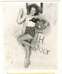 1m027 ANGELA GREENE 8x10 still '46 sexy full-length 4th of July pose in skimpy outfit by Longworth