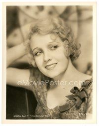 1m028 ANITA PAGE 8x10 still '30s head & shoulders smiling portrait with her hand behind her head!