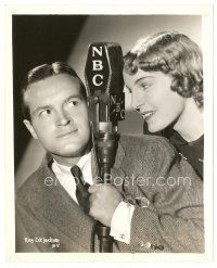 1m060 BOB HOPE 8x10 radio still '37 by NBC microphone with his latest Honeychile!