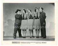 1m074 BUCK PRIVATES 8x10 still R53 Bud Abbott & Lou Costello with The Andrews Sisters in uniform!