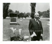 1m171 FAMILY PLOT candid 8x10 still '76 great image of director Alfred Hitchcock in graveyard!