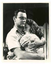 1m175 FIRE DOWN BELOW 8x10 still '57 Rita Hayworth takes comfort in the arms of Jack Lemmon!