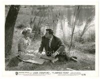 1m179 FLAMINGO ROAD 8x10 still '49 close up of Joan Crawford & Zachary Scott sitting by pond!