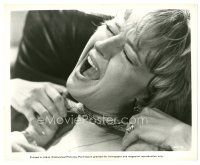 1m197 FRENZY 8x10 still '72 Hitchcock, close up of Barbara Leigh-Hunt being strangled!