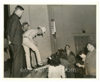1m208 GENE AUTRY 8x10 still '40s signing autographs for fans after his radio show!