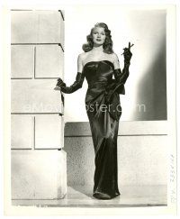 1m213 GILDA 8x10 still R80s best c/u of sexy Rita Hayworth full-length in sheath dress!