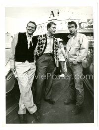 1m246 HAPPY DAYS TV 7x9 still '74 Henry Winkler, Ron Howard & Donny Most at drag race!