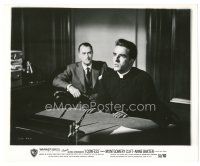 1m270 I CONFESS 8x10 still '53 Hitchcock, Brian Aherne watches priest Montgomery Clift at desk!