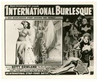 1m283 INTERNATIONAL BURLESQUE 8x10 still '50 two sexy dancers on an image of a lobby card!