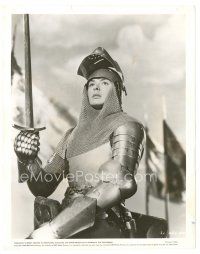 1m316 JOAN OF ARC 8x10 still '48 classic close up of Ingrid Bergman in full armor!