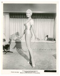 1m327 JULIE NEWMAR 8x10 still '61 full-length in skimpy outfit from Marriage-Go-Round!