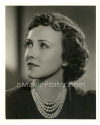 1m413 MARGARET LINDSAY 8x10 still '37 head & shoulders portrait wearing pearls by Elmer Fryer!