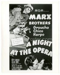 1m480 NIGHT AT THE OPERA 8x10 still R48 Groucho Marx, Chico Marx, Harpo Marx, one-sheet image!