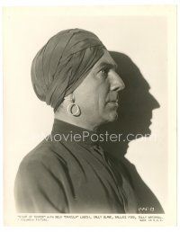 1m481 NIGHT OF TERROR 8x10 still '33 profile portrait of Bela Dracula Lugosi wearing turban!