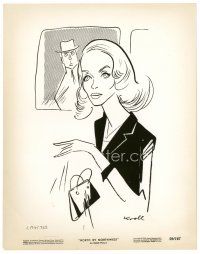 1m483 NORTH BY NORTHWEST 8x10 still '59 art of Eva Marie Saint being watched on train by Kroll
