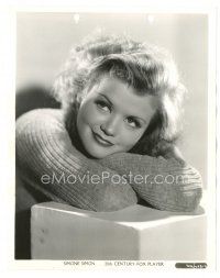 1m613 SIMONE SIMON 8x10 key book still '35 close up leaning on her arms by Gene Kornman