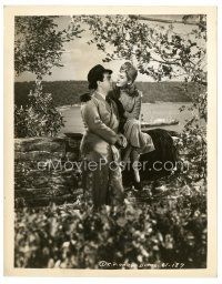 1m686 TOO MANY HUSBANDS 8x10 still '40 romantic close up of Jean Arthur & Fred MacMurray!