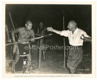 1m701 UNCONQUERED candid 8x10 still '47 director Cecil B. DeMille with Iron Eyes Cody on the set!