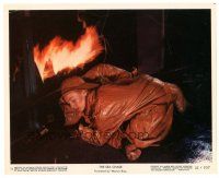 1m590 SEA CHASE color 8x10 still '55 romantic c/u of John Wayne & Lana Turner sleeping by fire!