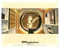1m007 2001: A SPACE ODYSSEY color English FOH LC '68 stewardess walking upside-down in Cinerama!