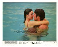 1m069 BREATHLESS 8x10 mini LC #6 '83 Richard Gere & sexy Valerie Kaprisky in swimming pool!
