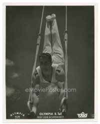 1p008 OLYMPIA PART TWO: FESTIVAL OF BEAUTY German 9.5x11.75 still '38 Olympic gymnast on rings!