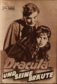 1p552 BRIDES OF DRACULA Austrian program '60 Hammer, different images of vampire David Peel!