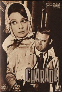 1p559 CHARADE Austrian program '63 different images of Cary Grant & sexy Audrey Hepburn!