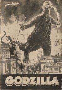 1p601 GODZILLA Austrian program '57 Gojira, Toho sci-fi classic, different monster images!