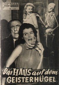 1p613 HOUSE ON HAUNTED HILL Austrian program '59 classic Vincent Price, different images!