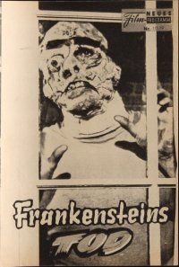 1p617 I WAS A TEENAGE FRANKENSTEIN Austrian program '60 different images of the wacky monster!