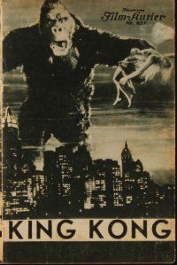 1p126 KING KONG Austrian program '33 with classic image of ape holding Fay Wray over New York City