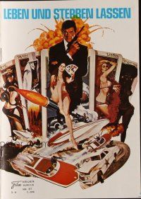 1p637 LIVE & LET DIE Austrian program '73 art of Roger Moore as James Bond by Robert McGinnis!