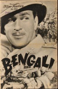 1p128 LIVES OF A BENGAL LANCER Austrian program '35 different images of Gary Cooper & Tone!