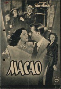 1p641 MACAO Austrian program '53 Josef von Sternberg, Robert Mitchum, sexy Jane Russell, different