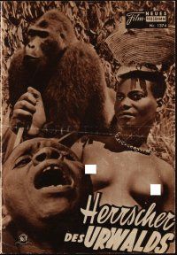 1p643 MASTERS OF THE CONGO JUNGLE Austrian program '59 wild different images with naked natives!